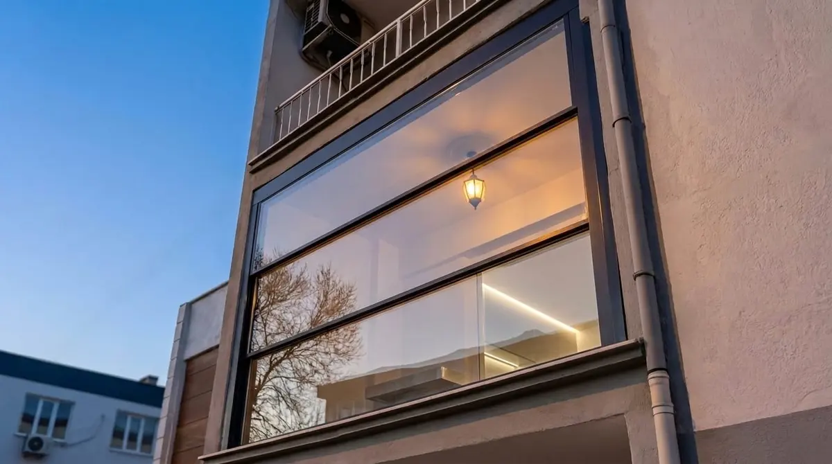 Motorlu giyotin cam balkon