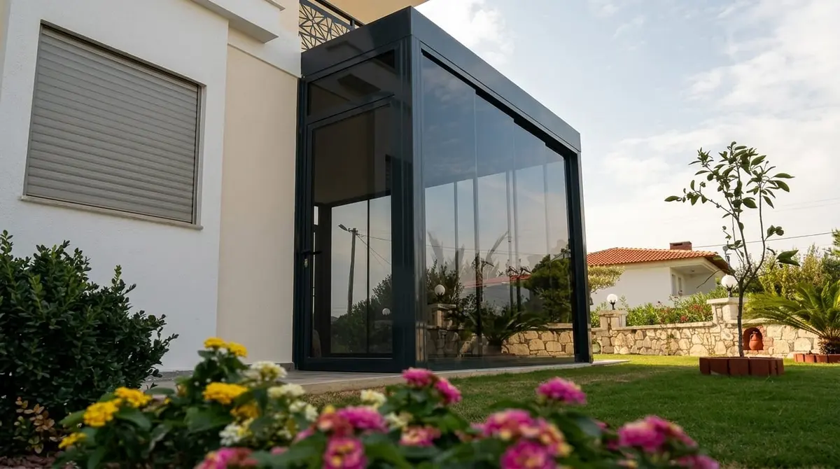 Villa bahçe kış bahçesi